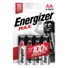 ENERGIZER MAX AA / E91 BATTERIER (4 STK. BLISTER)
